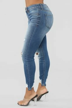 Fashion Nova Skinny Jeans Ego Trip Mid Rise Jeans - Medium Blue Wash