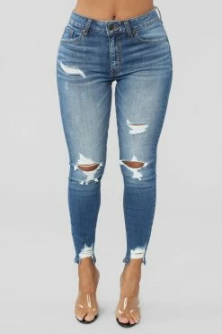 Fashion Nova Skinny Jeans Ego Trip Mid Rise Jeans - Medium Blue Wash