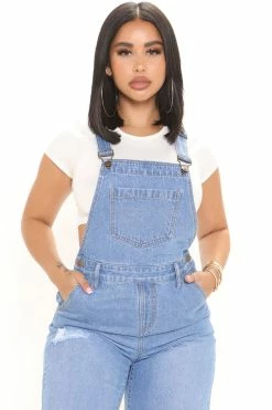 Flash Sale β Fashion Nova Flare π Jeans 90s Loose Fit Ripped Denim Overalls - Medium Blue Wash π₯ 7 Fashion Nova Flare Jeans 90s Loose Fit Ripped Denim Overalls - Medium Blue Wash