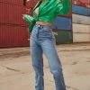 Fashion Nova 90's Babe Straight Leg Jeans - Medium Blue Wash