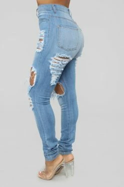 Fashion Nova Play It Again Skinny Jeans - Light Blue Wash