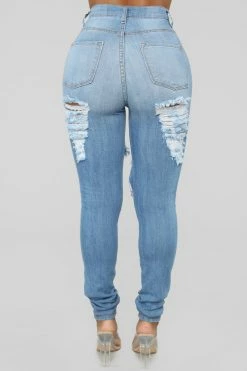 Fashion Nova Play It Again Skinny Jeans - Light Blue Wash