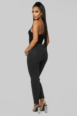 Fashion Nova Dress To Kill Mom Jeans - Black