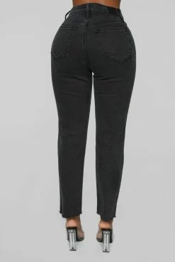 Fashion Nova Dress To Kill Mom Jeans - Black