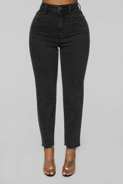 Fashion Nova Dress To Kill Mom Jeans - Black