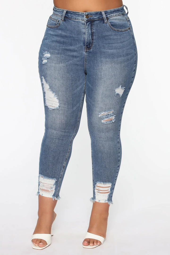 Fashion Nova The Comeback High Rise Skinny Jeans - Light Blue Wash