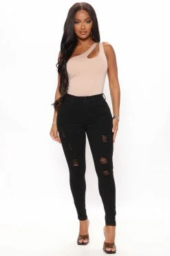 Fashion Nova Booty Booty Push Up Skinny Jeans - Black
