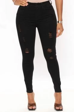 Fashion Nova Booty Booty Push Up Skinny Jeans - Black