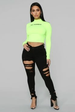 Fashion Nova Tell Your Boy Bye Jeans - Black