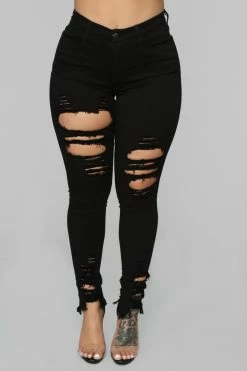 Fashion Nova Tell Your Boy Bye Jeans - Black