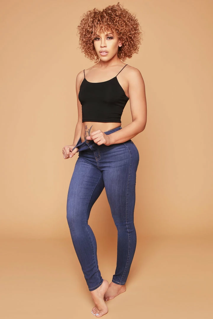 Outlet ๐งจ Fashion Nova Emma Super Stretch High Rise Skinny Jean - Dark Denim ๐ 7 Fashion Nova Emma Super Stretch High Rise Skinny Jean - Dark Denim