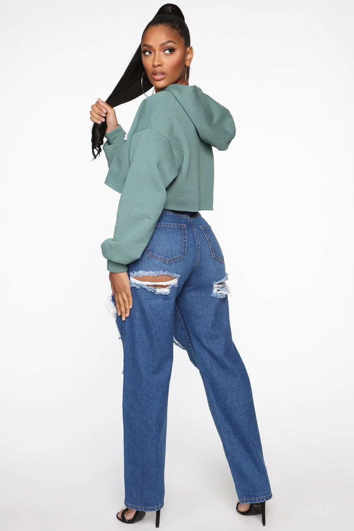 Fashion Nova Back Again Slouch Fit Jeans - Dark Denim Baggy Jeans
