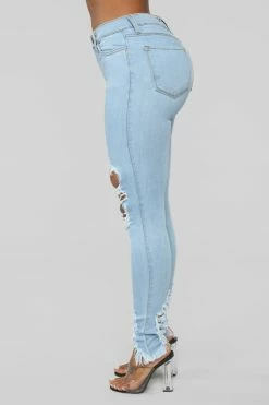 Fashion Nova Tell Your Boy Bye Jeans - Light Blue Wash