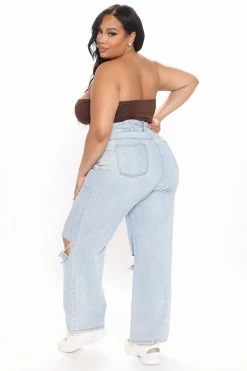 Cheapest โจ Fashion Nova Straight Leg ๐ Jeans Bend The Rules Slouch Fit ๐ Jeans - Light Blue Wash ๐ 25 Fashion Nova Straight Leg Jeans Bend The Rules Slouch Fit Jeans - Light Blue Wash