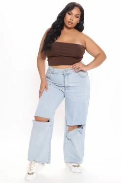 Cheapest โจ Fashion Nova Straight Leg ๐ Jeans Bend The Rules Slouch Fit ๐ Jeans - Light Blue Wash ๐ 22 Fashion Nova Straight Leg Jeans Bend The Rules Slouch Fit Jeans - Light Blue Wash