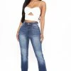 Fashion Nova Classic High Rise Bootcut Jeans - Medium Blue Wash