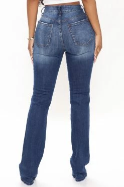 Fashion Nova Classic High Rise Bootcut Jeans - Medium Blue Wash