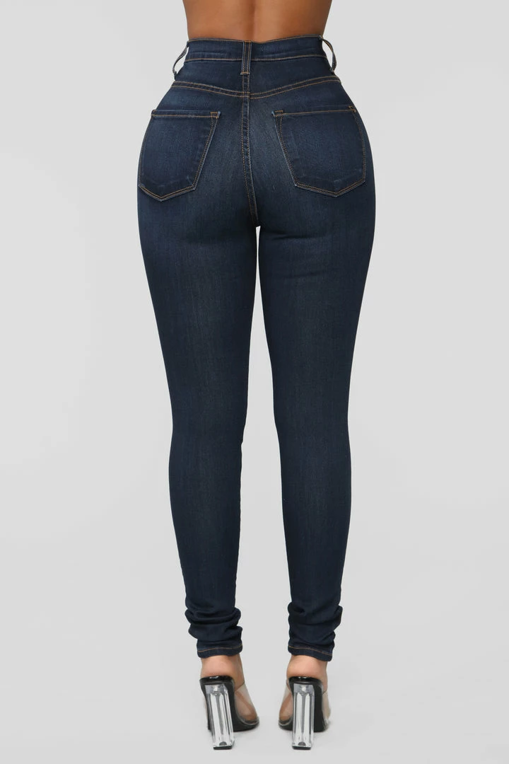 Discount 🔔 Fashion Nova Classic Button Up Skinny 👖 Jeans - Dark Denim 💯 9 Fashion Nova Classic Button Up Skinny Jeans - Dark Denim