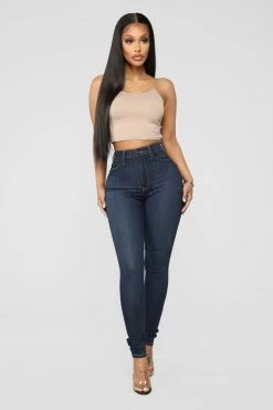 Fashion Nova Classic Beauty Booty Lifter Skinny Jeans - Dark Denim