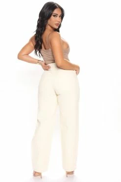Fashion Nova Never Letting Go Distressed Boyfriend Jeans - Natural/Combo