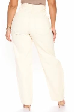 Fashion Nova Never Letting Go Distressed Boyfriend Jeans - Natural/Combo