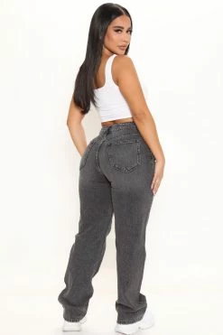 Fashion Nova The Crossover Straight Leg Jeans - Black