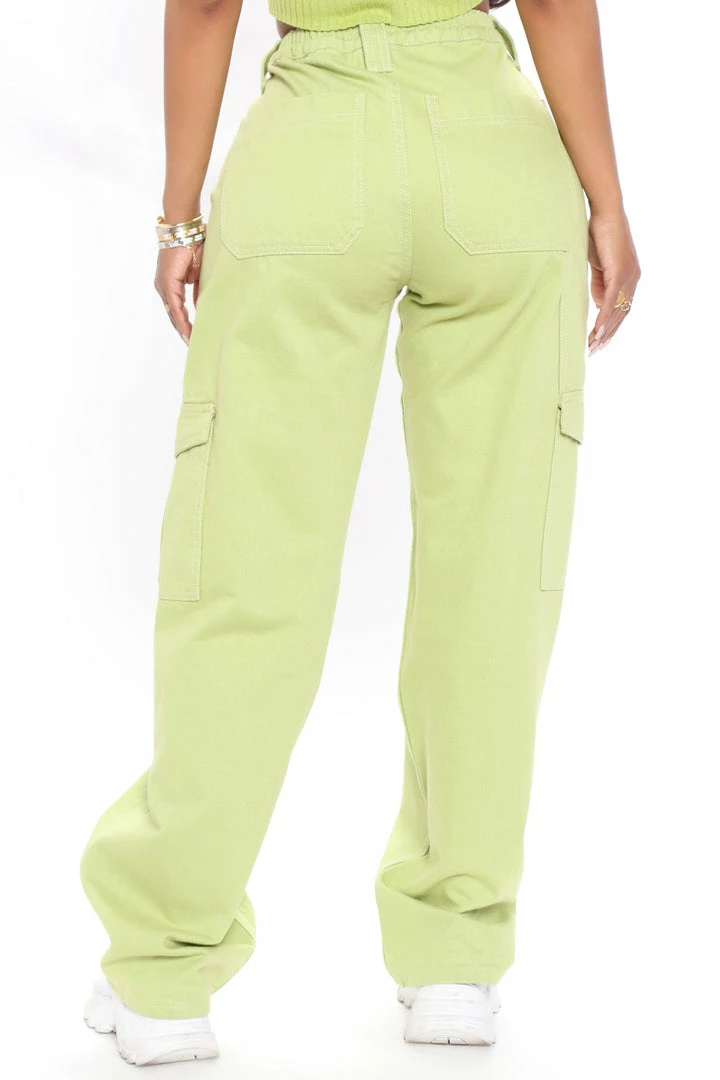 Fashion Nova Give Me A Break Cargo Carpenter Jeans - Green