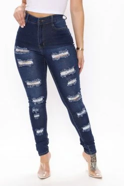 Fashion Nova Hug So Tight Jeans - Dark Wash