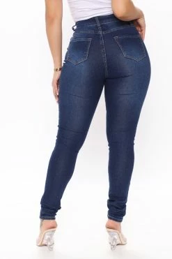 Fashion Nova Hug So Tight Jeans - Dark Wash