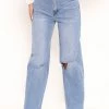 Fashion Nova Baggy Jeans Not Your Girl Ripped Jeans - Medium Blue Wash
