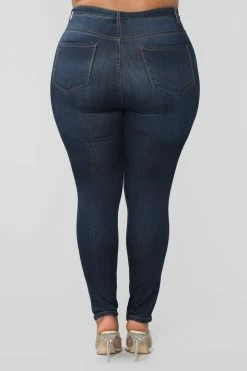 Fashion Nova Classic High Waist Skinny Jeans - Dark Denim