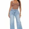 Fashion Nova Let Loose High Waist Jeans - Light Blue Wash Baggy Jeans