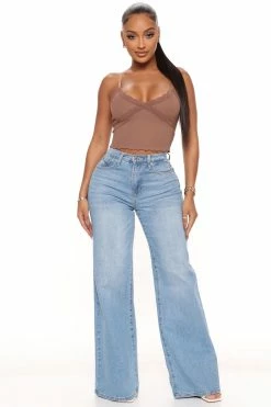 Fashion Nova Let Loose High Waist Jeans - Light Blue Wash Baggy Jeans