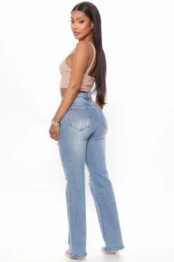 Fashion Nova Dear Diary Straight Leg Jeans - Medium Wash