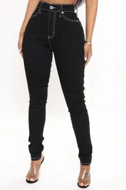 Fashion Nova Tawnya Curvy High Rise Skinny Jeans - Black