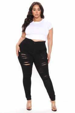 Fashion Nova Tall Tris Skinny Jeans - Black