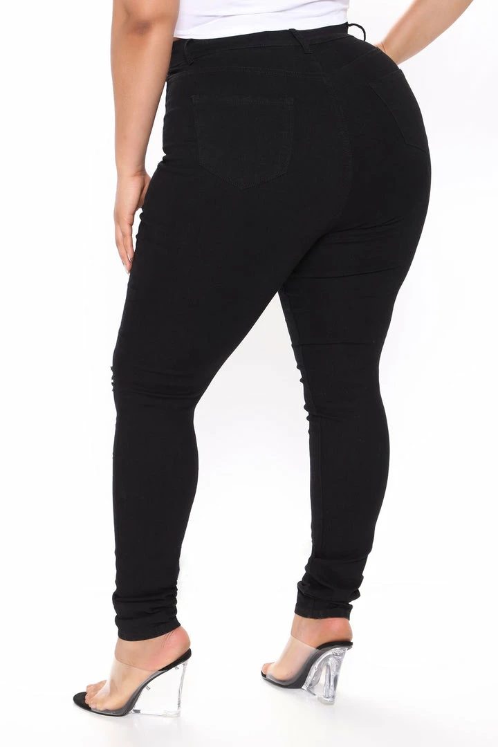 Fashion Nova Tall Tris Skinny Jeans - Black