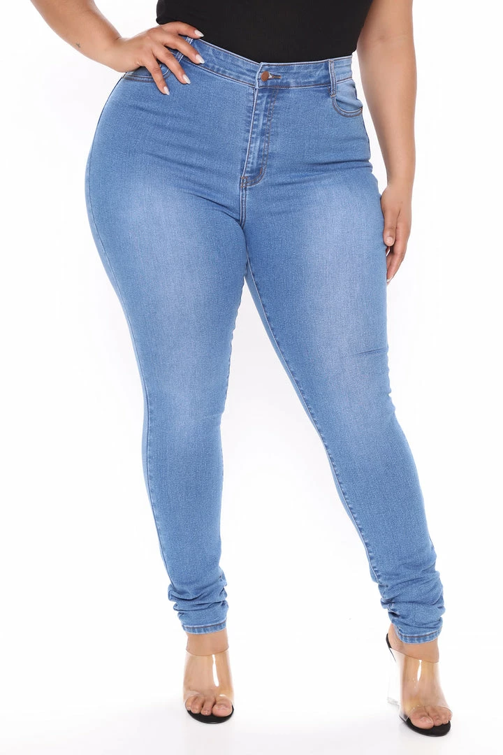 Fashion Nova Tall Marilyn High Waisted Skinny Jeans - Medium Blue Wash