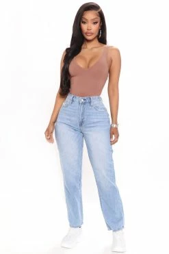 Fashion Nova Lighten Up Boyfriend Jeans - Light Blue Wash