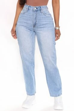 Fashion Nova Lighten Up Boyfriend Jeans - Light Blue Wash