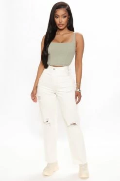 Fashion Nova Mom Jeans Only Love My Momma Jeans - Cream