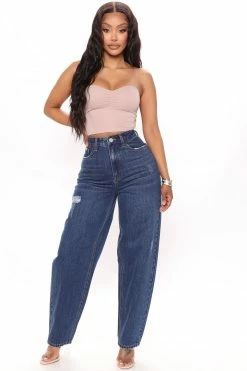 Fashion Nova Livin' Loose High Rise Mom Jeans - Medium Blue Wash