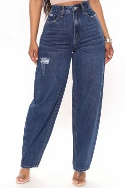 Fashion Nova Livin' Loose High Rise Mom Jeans - Medium Blue Wash