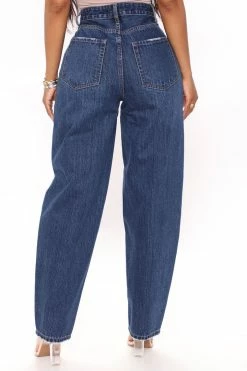 Fashion Nova Livin' Loose High Rise Mom Jeans - Medium Blue Wash
