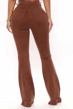 Fashion Nova Deep In My Soul Flare Jeans - Brown