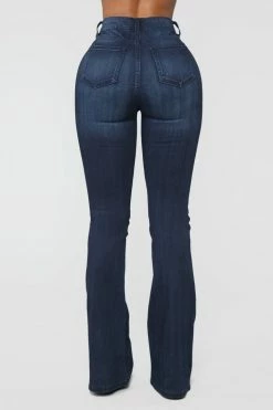 Fashion Nova All Flared Up Jean - Dark Denim