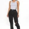 Fashion Nova Leave It To Me Straight Leg Jeans - Black