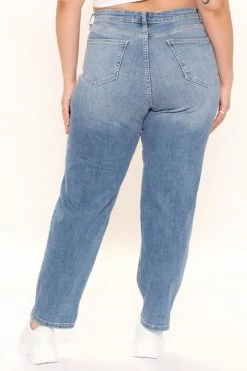 Fashion Nova Super Mom High Rise Jeans - Medium Blue Wash
