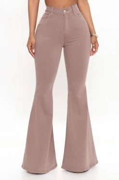 Fashion Nova Santorini Super Stretch Flare Jeans - Mocha