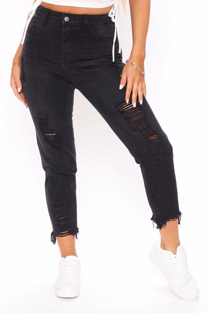 Fashion Nova Greyson Boyfriend Jeans - Black